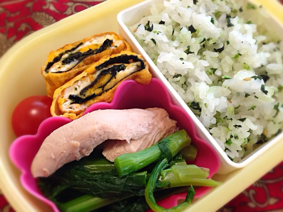 鶏ささみと菜の花の辛子和え弁当|もえさん