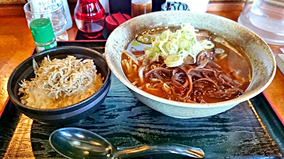 醤油ラーメン&気まぐれ丼ミニ|Agaricusさん