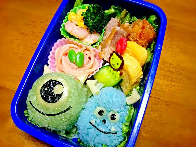 Snapdishの料理写真:子供も大喜びッ!モンスターズインク弁当|eRIco♥さん