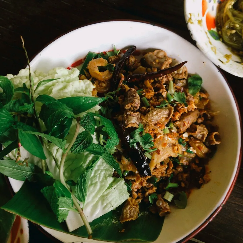 northern thai food /spicy minced pork salad /ลาบหมูคั่ว|saravudhiさん