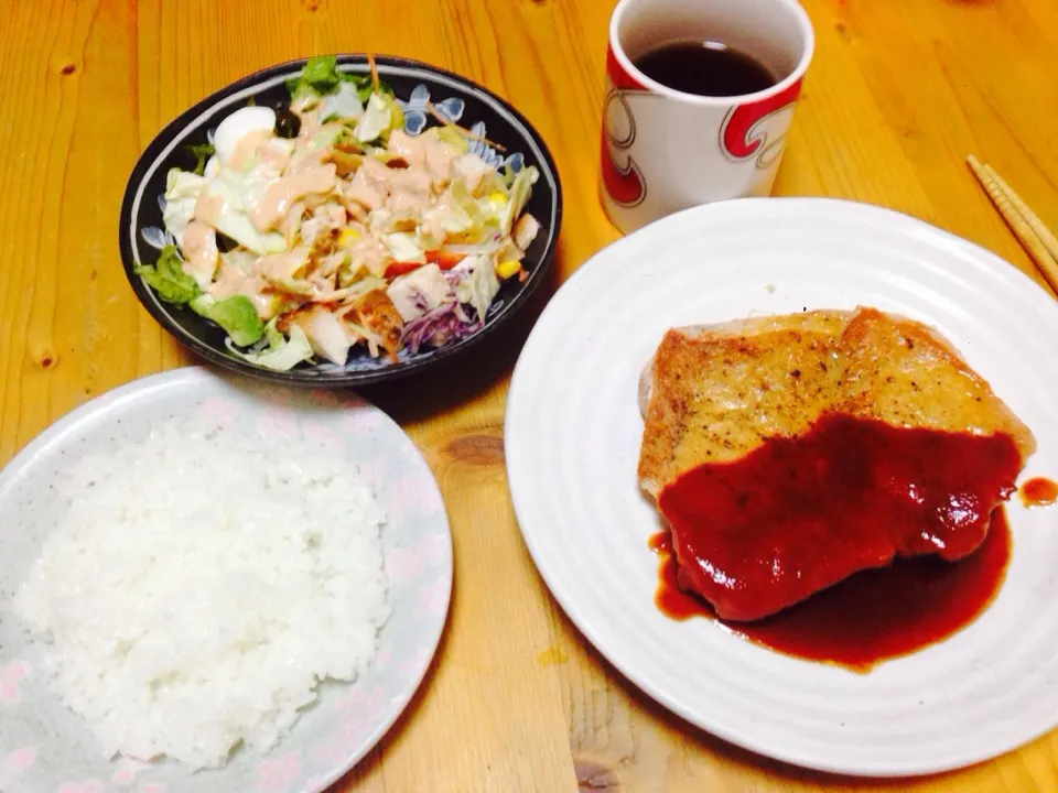 遅めのお昼ご飯。鳥モモ肉のカリカリ焼き|涌井さおりさん