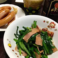 にらベーコンとソーセージと黒ビール|なおこNabilaさん