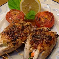 Roasted stuff vegetable chicken|Luvena Widjajaさん