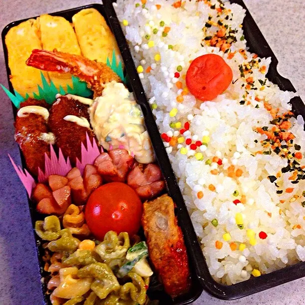 大学野球をしてる息子くんのお弁当(*☻-☻*)❤️|chikoさん