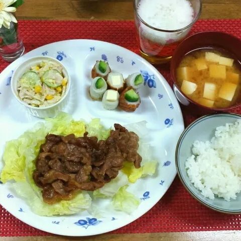 Snapdishの料理写真:またまた豚のしょうが焼き～。いい豚は美味しいなぁ。|だこちんさん