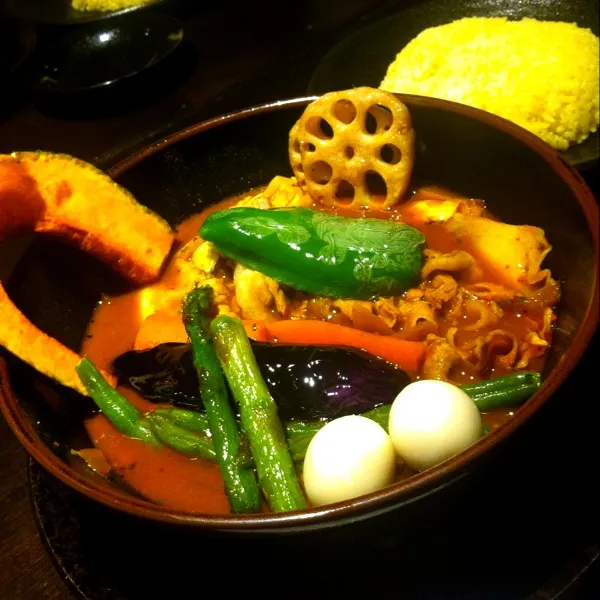 Snapdishの料理写真:大好きなスープカレー屋さん☆野菜がいっぱいで美味しー♡♡スープカレー初体験の後輩も満足でした(o^^o)|mika♡('◎'зз) 彡さん