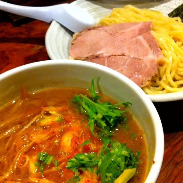 近所の気になってたラーメン屋さんでネギつけ麺☆あの大勝軒系列のお店らしいです(*´▽`*)|mika♡('◎'зз) 彡さん