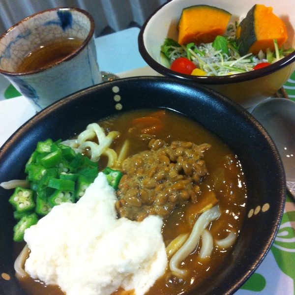 とろろ蕎麦もカレーうどんも食べたい で とろろオクラ納豆カレーうどんすっごい美味いっ Mika Zz 彡 Snapdish スナップディッシュ Id 1wxfea