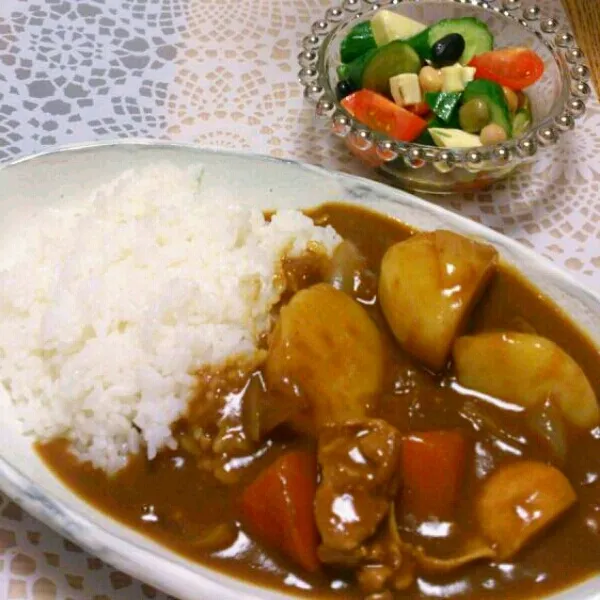 ☆チキンカレー
☆ミックスビーンズのサラダ|まりーんさん