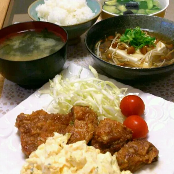 ☆チキン南蛮
☆豆腐の色々きのこあんかけ
☆お漬物|まりーんさん