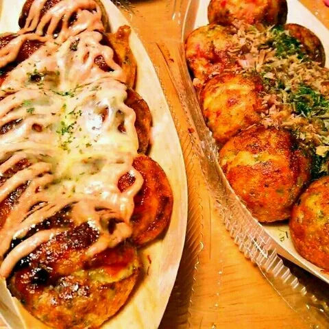 たらこチーズとねぎです。外はカリッ!!中はとろっ!!たこ焼き大好きです(*´｀*)|にょんちさん