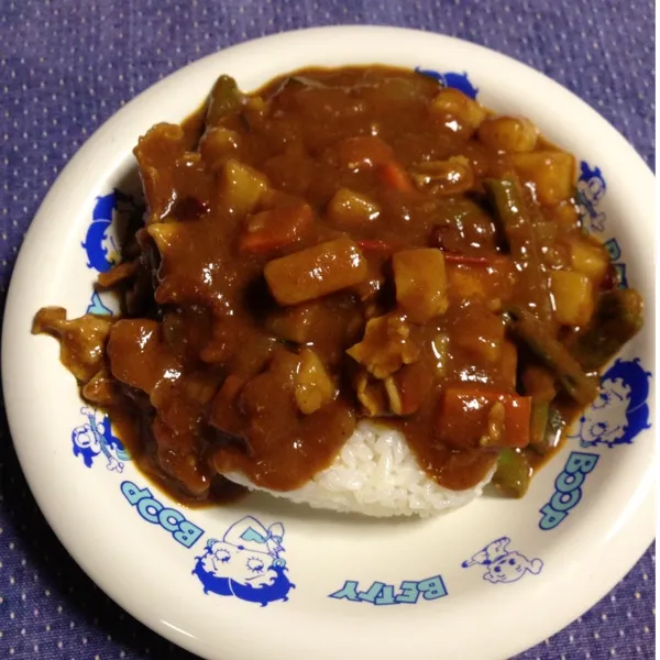 暑い一日でした。一昨日の野菜でカレーにリメイク。暑い！|kyondonさん