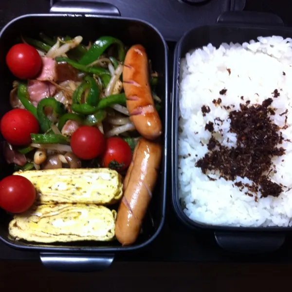 変わりばえしない朝ご飯とお弁当。|kyondonさん