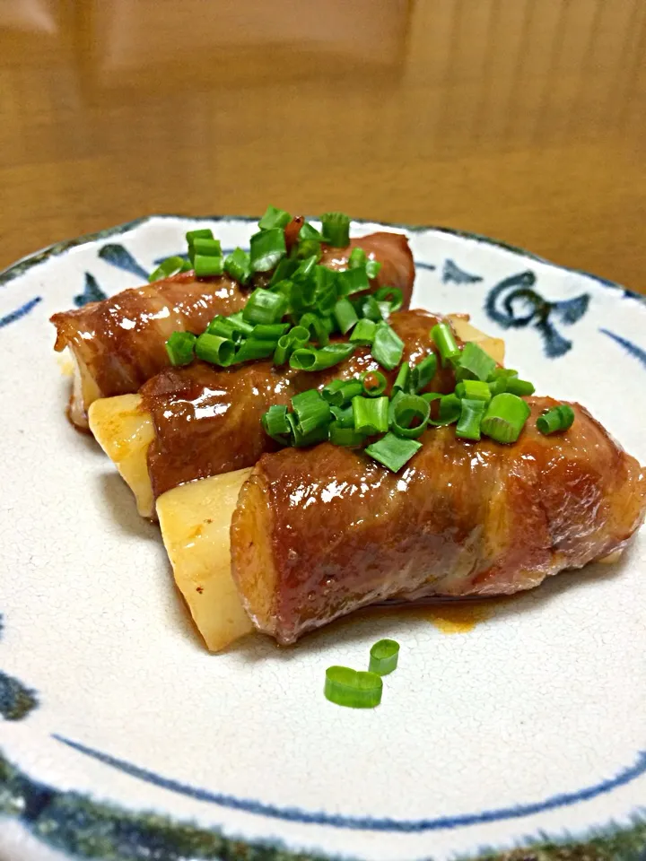 餅の豚肉巻き|コナンさん