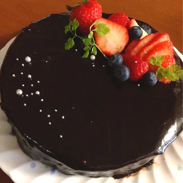 チョコスポンジにチョコクリームからのグラサージュ！のチョコ尽くし♡♡
中はバナナとオレオだよー♡♡
Happy B.D. my brother✧|417さん