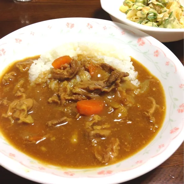 今日の夕食は、カレーとサラダ(^｡^)|tenraiさん