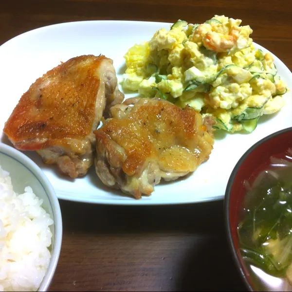 今日の夕食は、チキンステーキ(^o^)|tenraiさん