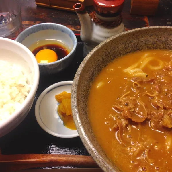 カレーうどん    汗をかきました。|はっちぃさん