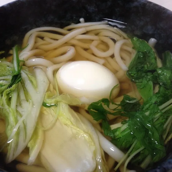 Snapdishの料理写真:お昼は、うどんなり！
鍋の残り出汁なんだけど…
オデンにも使ったけど、まだ残ってたのて…
玉子もオデン用の半熟のヤツダヨ！
(=^ェ^=)|うぉずさん