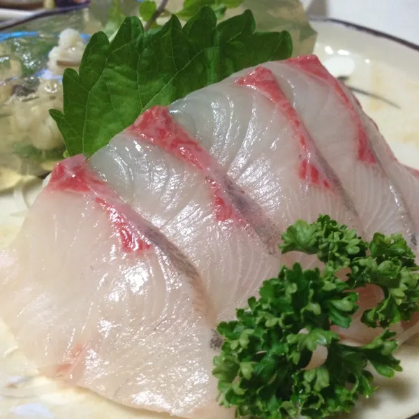 んで、今日の魚はカンパチのお造りと鱧のゼリー寄せなり！
鱧のゼリー寄せはコレでおしまいっ！
美味しかったぁ〜
また作ろう…
(=^ェ^=)|うぉずさん