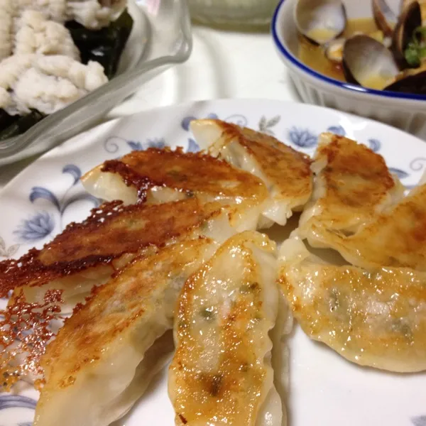 今日の餃子はチルドぢゃなく、生餃子を出汁で焼いてみた！
予想通り、んまいっ！
タレとか無しでも大丈夫っ！
ん〜良い感じ…
(=^ェ^=)|うぉずさん