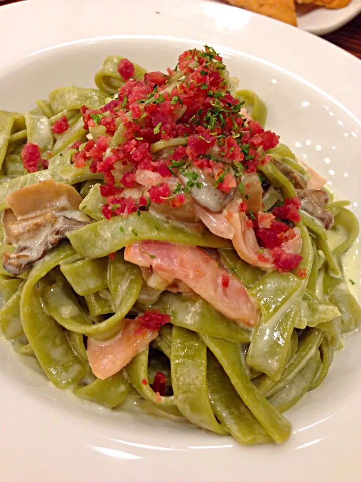 Creamy spinach fettucine|nicoleさん