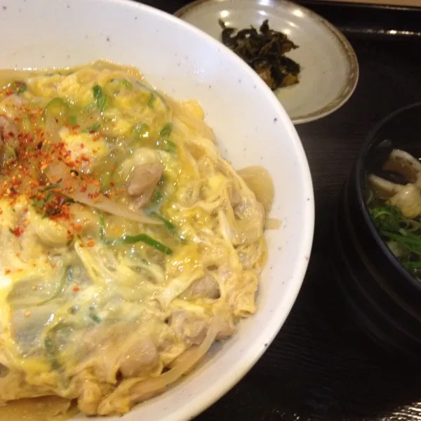 またキッチンバトルに敗れたので外食…
いつもの古びた蕎麦屋さんで親子丼なり！
(=^ェ^=)|うぉずさん