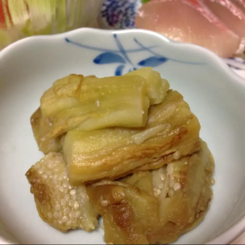 お酒のアテは焼きナスなり！
美味しいよぉ〜
(=^ェ^=)|うぉずさん