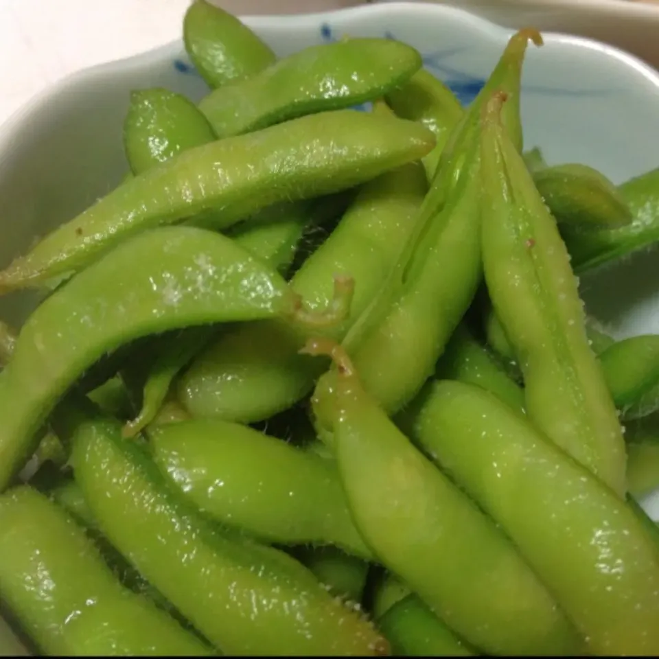 お酒のアテは枝豆っ！ 甘みが増してどんどん美味しくなってくるねぇ〜 (=^ェ^=)|うぉずさん