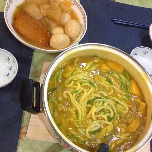 カレーうどん！
おでんに梅干しおいしい！|りなこさん