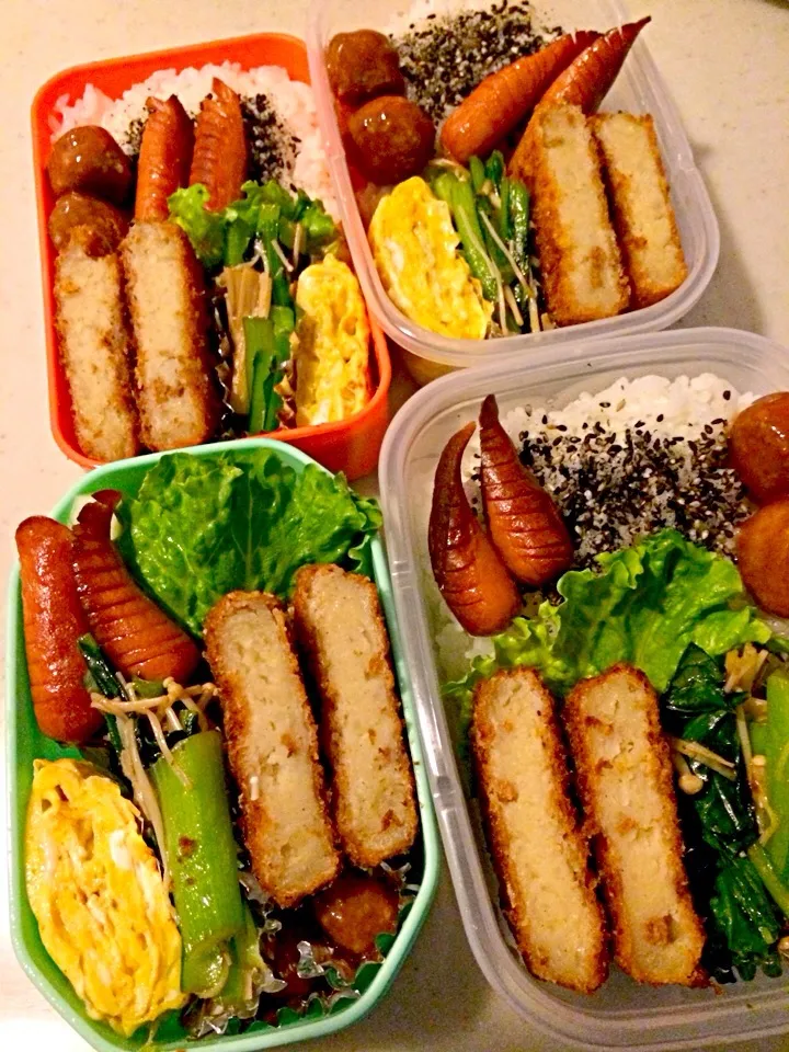 Snapdishの料理写真:四人のお弁当。|りんさん