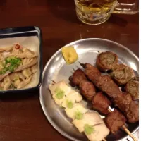 Snapdishの料理写真:焼きとり(豚あり)。たまには塩にしてみた！(*^_^*)|takapiroさん