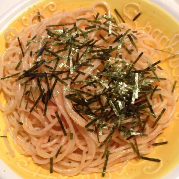 たらこスパゲティ。パスタは簡単手軽ですね！^_^|takapiroさん