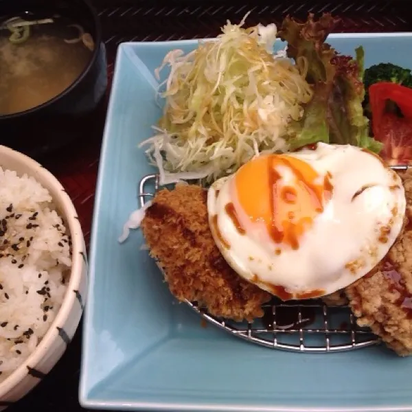 大戸屋ランチ。カボチャコロッケと唐揚げ！(*^_^*)|takapiroさん