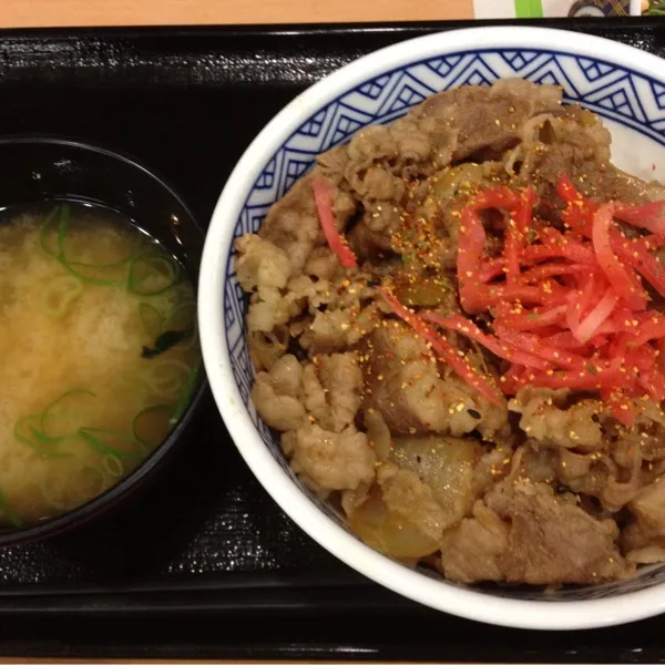 牛丼(並)。うまいやすいはやい！(*^_^*)|takapiroさん