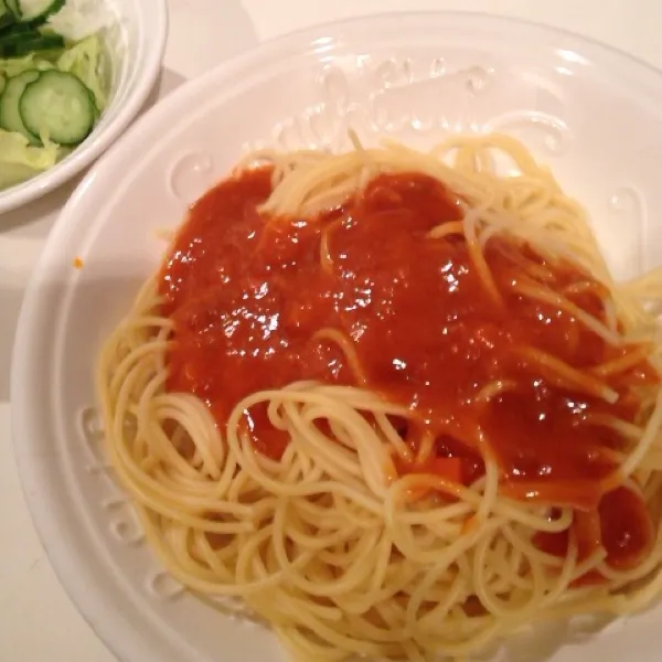 ミートソーススパゲティ。ナポリタン風でした！(*^o^*)|takapiroさん