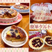 Snapdishの料理写真:ホットケーキミックスで簡単タルト