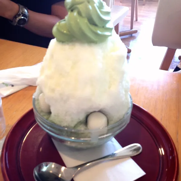 でっかいかき氷が有名なお店
抹茶わらび餅 抹茶ケーキに抹茶尽くし(*^o^*)|Yuriさん