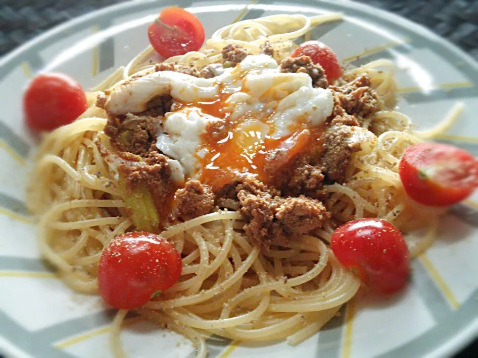 鱈子のパスタ、卵載せ～(^^) 思い出のランチ(^^)|quitaさん