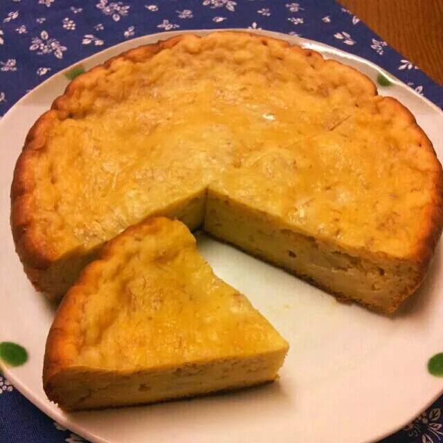 炊飯器deバナナチーズケーキ
HMでなんちゃってチーズケーキ♡
混ぜてスイッチONだけで、大満足な子供達♪(/ω＼*)|sakanechiさん