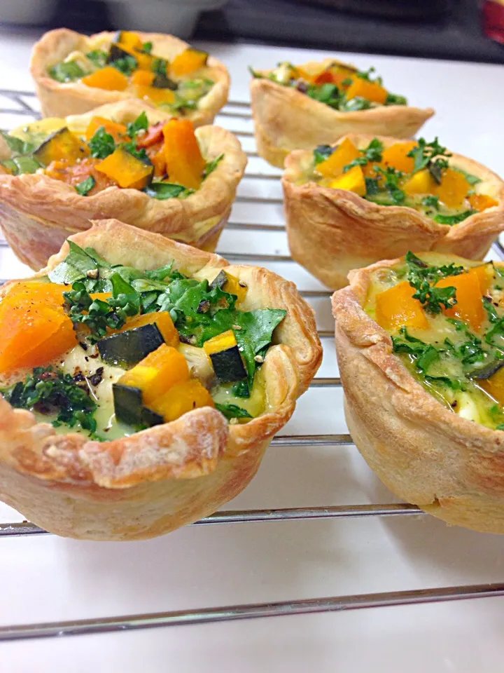 Snapdishの料理写真:Spinach and Pumpkin Quiches|Yuko Sasakiさん