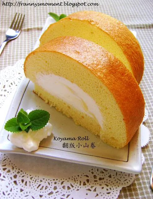 Cake roll. Follow Koyama's recipe 50% only. Already very tasty...|Frannyさん