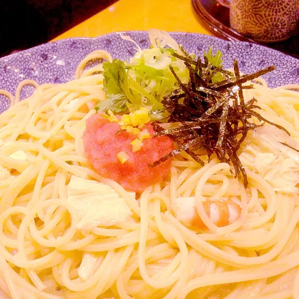 たらこと湯葉のパスタ(o´ω｀o)おいしー♪|ayaさん