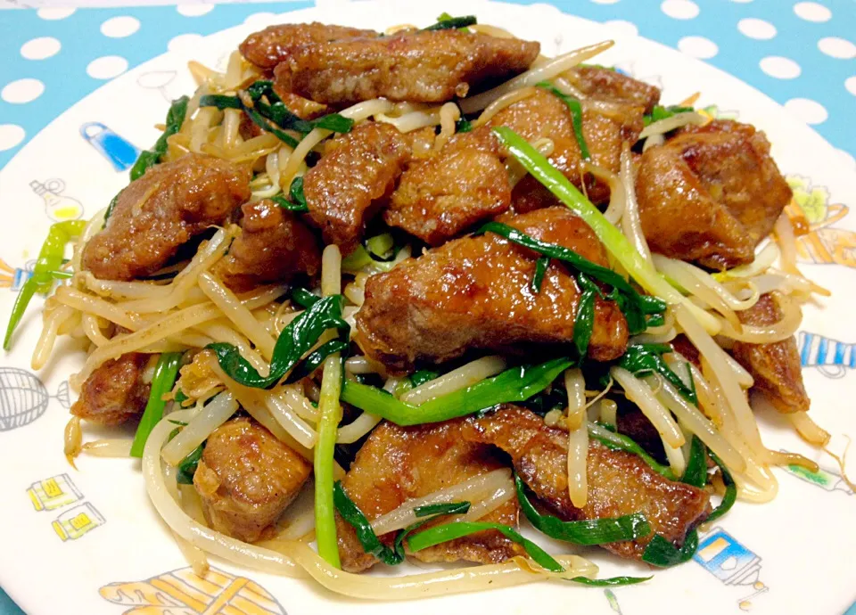 Pork Liver & Nira stir fry|Liezlさん