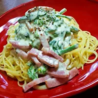 菜の花とベーコンのクリームパスタ|ミックめしさん