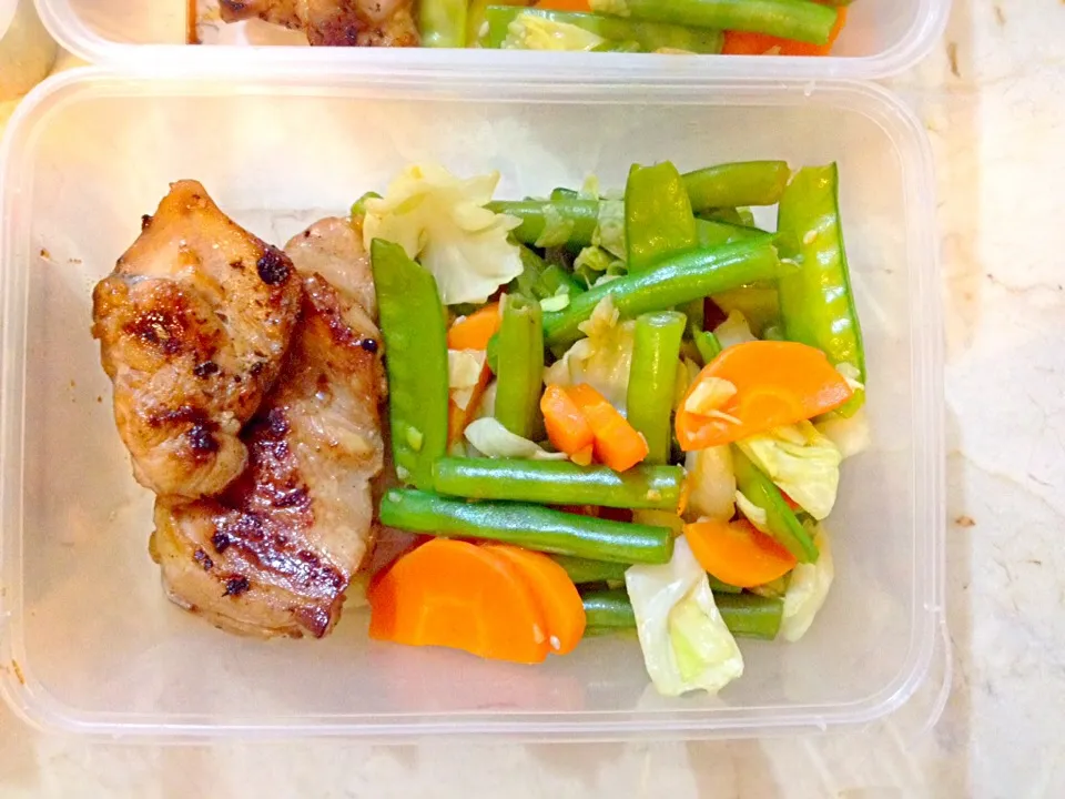 Chicken teriyaki with mixed veggies|leigh anchetaさん