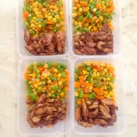 Chicken teriyaki with mixed veggies|leigh anchetaさん