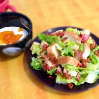 Caesar salad with peach yogurt|xinさん