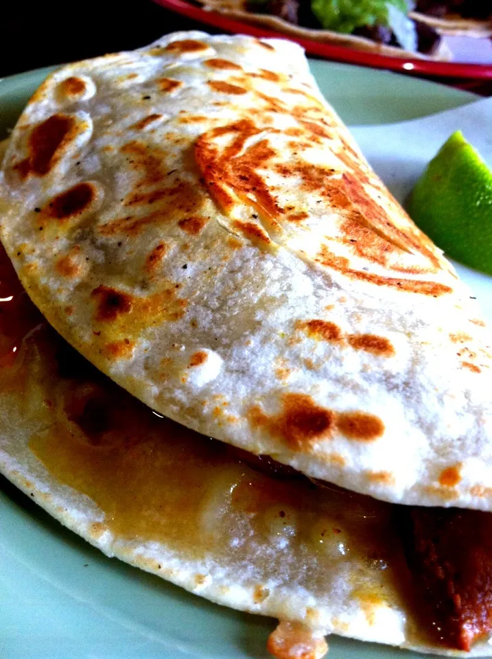 Spicy shredded pork quesadilla|Juliee ~ ジュリーさん