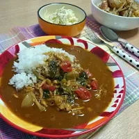 Snapdishの料理写真:手羽先スープの残りでカレー。しゃばしゃば編。|natsu.さん